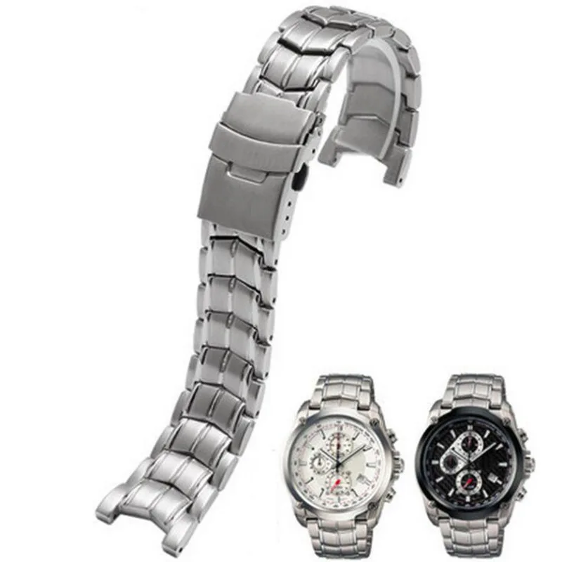 Neway матовый ремешок из нержавеющей стали для часов CASIO Edifice EF 524, ремешок для часов, браслет для мужчин, ремешок для часов, серебряная застежка для безопасности