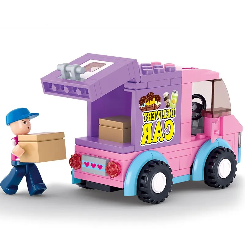 Девочка друзья Снэк автомобиль доставка Compatibie Legoings Строительные блоки Набор