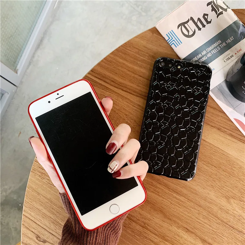 Модный мягкий чехол-бампер из ТПУ для телефона iPhone X XS XR Max 8 7 6 6S Plus черный красный
