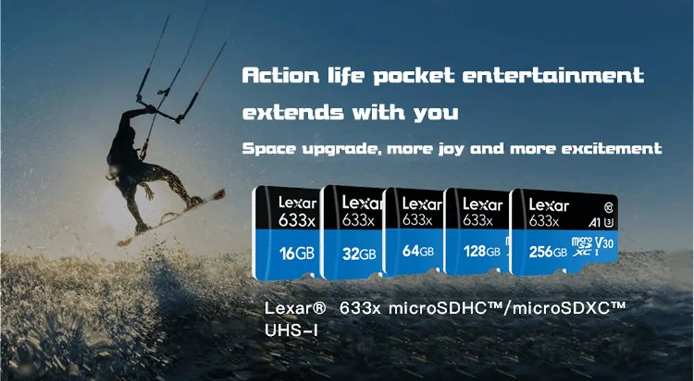 Lexar 633X95 MB/S sd-карта 128 ГБ 256 ГБ 512 ГБ 32 ГБ 64 Гб SD карта памяти с адаптером для карт класс 10 SDXC/SDHC TF флэш-карта