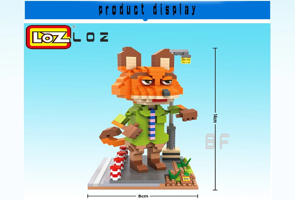 Loz Zootopia мини-строительные блоки игрушки technic Классические игрушки Детские модели животных Zootropolis коллекция викторины игрушки для детей