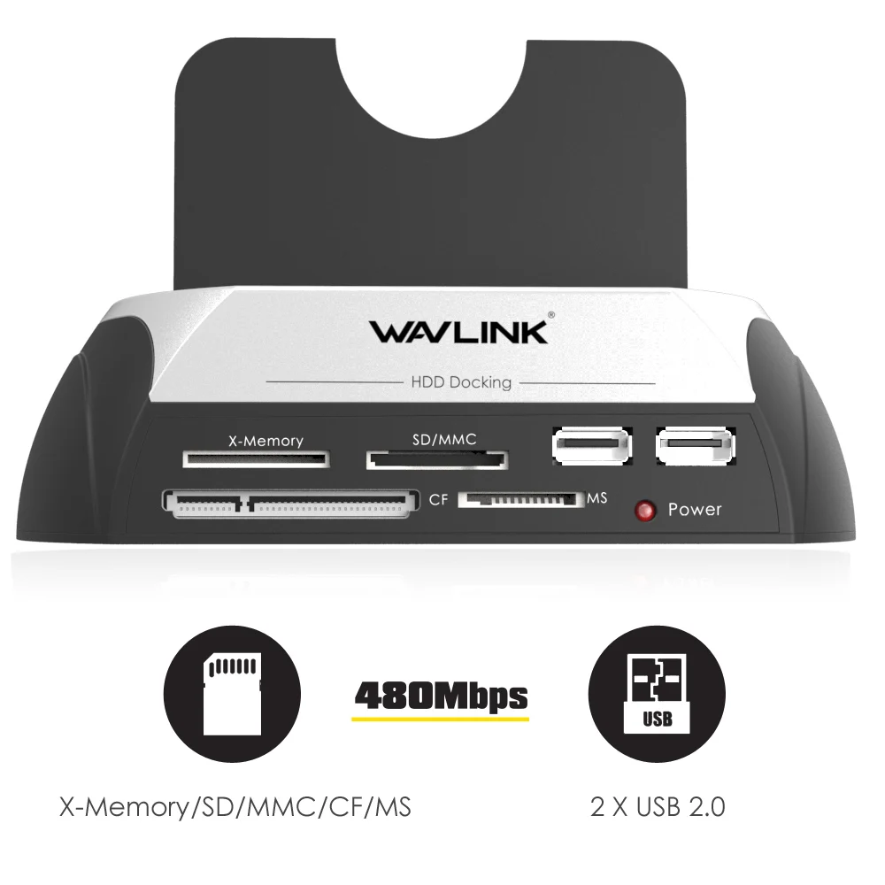 Wavlink2.5 &quot/3 5&quot SATA HDD док станция USAP внешний корпус жесткого диска с кардридером