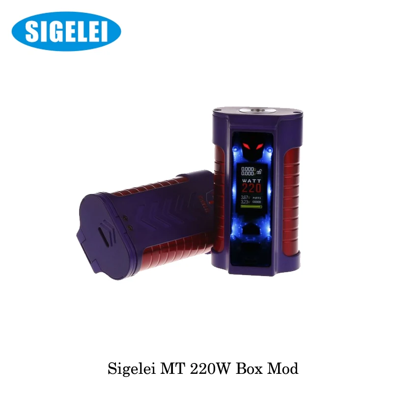 220 Вт электронная сигарета Оригинал Sigelei MT TC поле Mod работает на 18650 батарея не