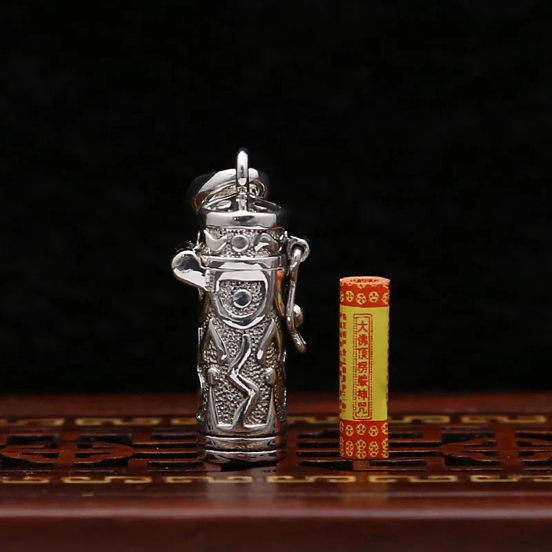 Для мужчин женщин Будды кулон 925 стерлингового серебра резинки коробка