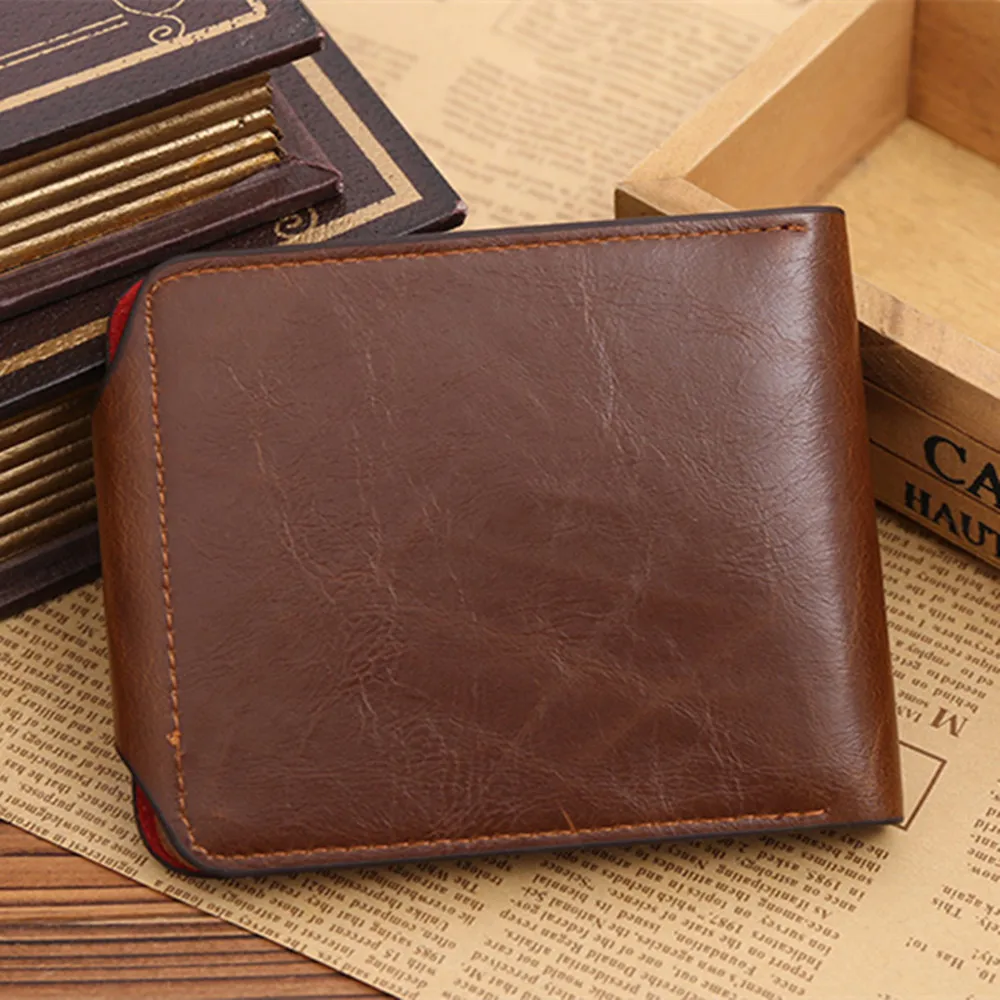 10 pcs Leather Men Wallets Luxury Card Holder Short Money Bag Walet Cuzdan Portomonee Mens Wallet Coin Purse Vallet Portfolio | Багаж и