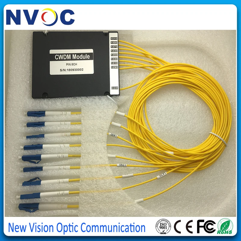 FTTH CA ТВ кабель оптоволоконное оборудование 8 каналов CWDM MUX и DEMUX мультиплексер 1260 ~ 1610 нм бесплатная