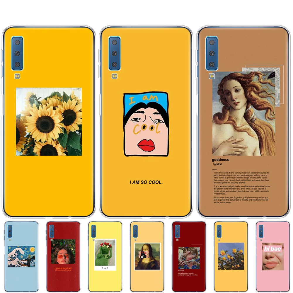 Чехол для samsung A50 чехол для samsung Galaxy A50 A60 A10 A30 A40 A70 50 A9 A7 coque Модный мягкий дизайнерский арт