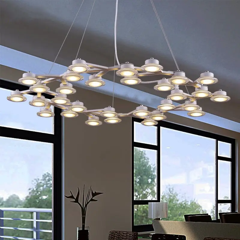 Modern LED Plum Blossom Pendant Light Round Suspension Handing Light Fixture Home Decor For Living Room Bar Pendant Lamps B029