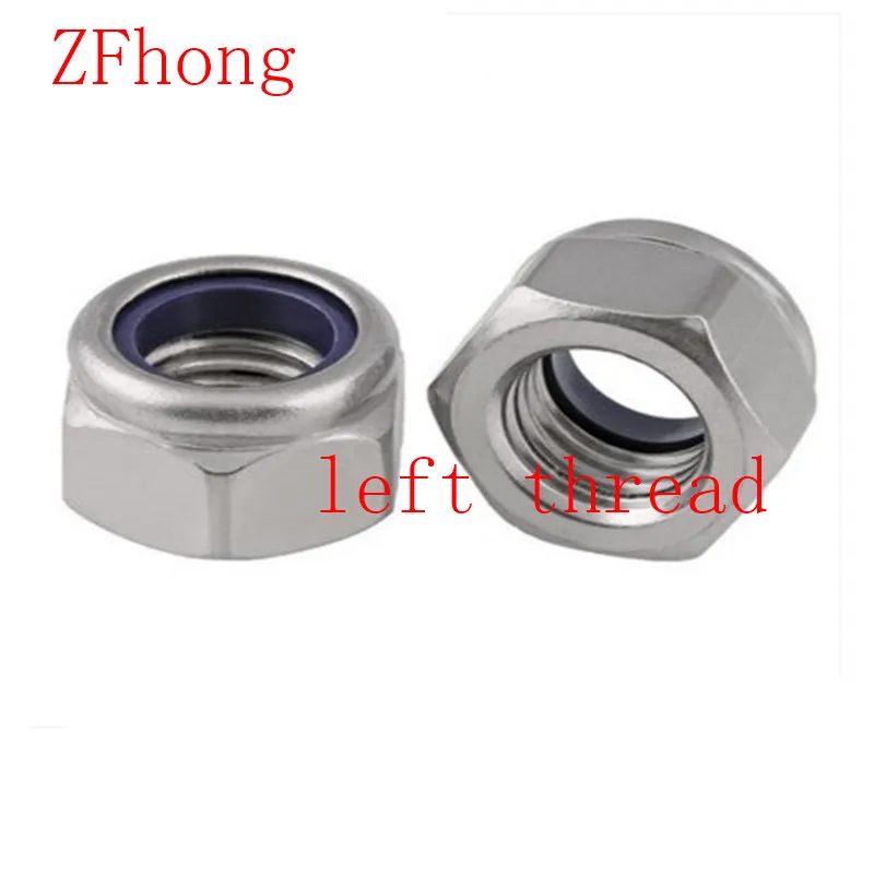 DIN985 стальная гайка с левой резьбой из нейлона A2 M6/M8/M10/M12|nylon lock nut|nut nutthreaded nut |