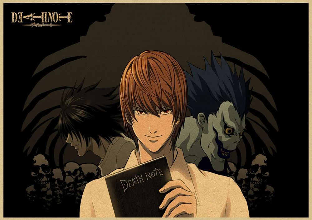 Death Note A стиль японский мультфильм комикс плакат крафт настенная бумажная наклейка Бар Кафе декоративный Paintin