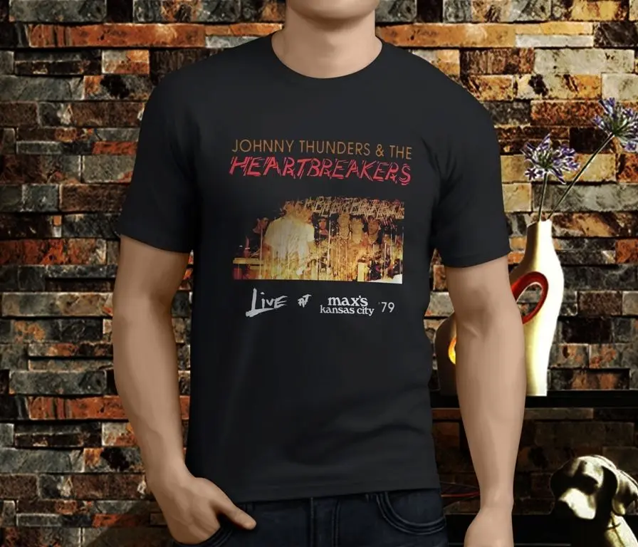 Новые популярные Johnny Thunders И Heartbreakers Для мужчин черный футболка S 2XL футболки