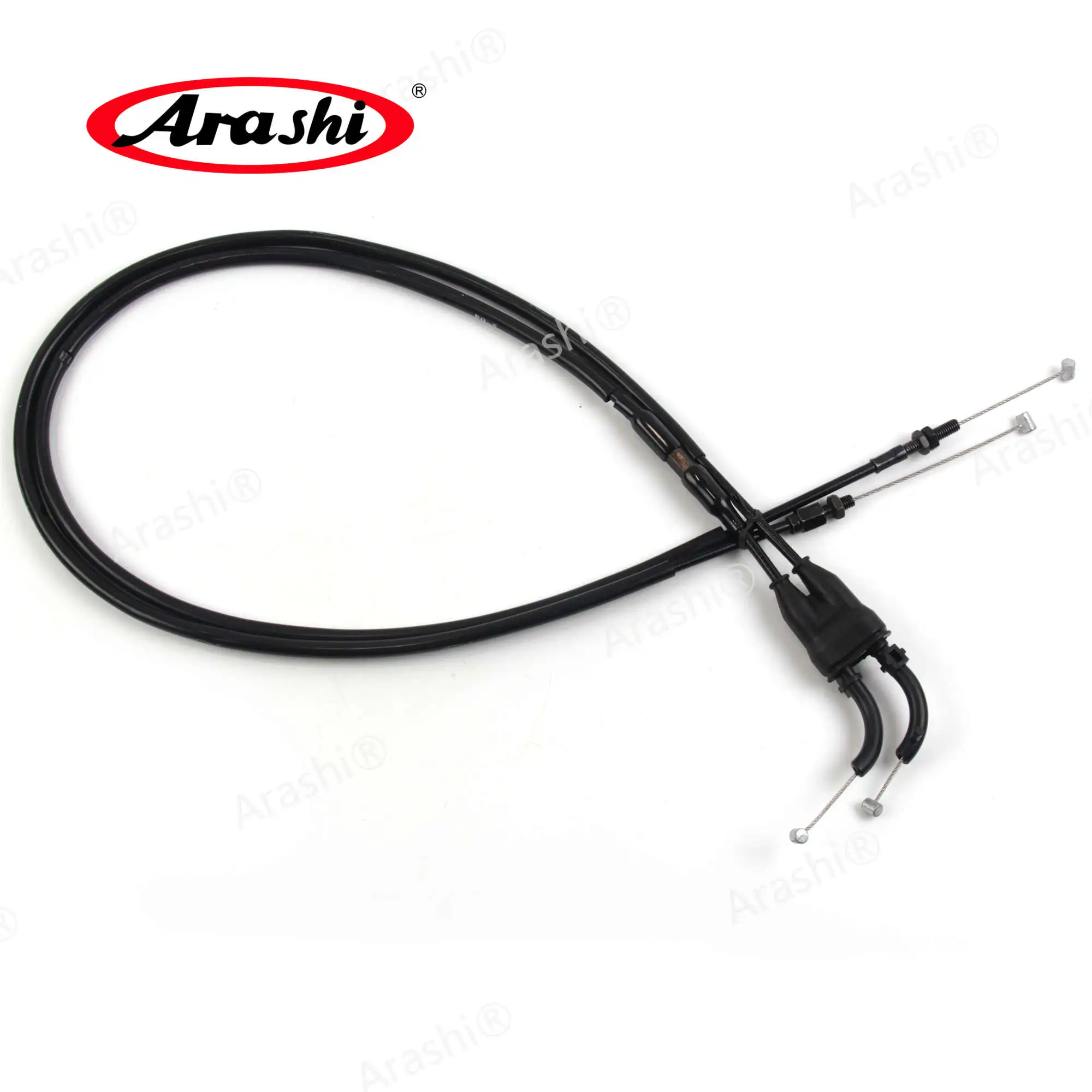 2 Black throttle Аксессуары для мотоциклов Arashi тросы дроссельной заслонки и сцепления провода из нержавеющей стали для YAMAHA MT07 FZ07 Set 1 комплект - Цвет: 2 Black throttle