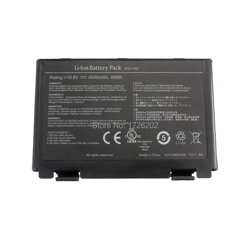 

Новый аккумулятор для ноутбука Asus F52 F82 F83S K40 K40E K50 K50I K50IJ K50IN K60IJ K61IC A32-F82 L0690L6 L0A2016 F82 K40 K50