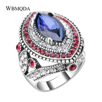 new arrivals fashion big finger silver color ring luxury crystal wedding rings for women vintage bulgaria jewelry free shipping