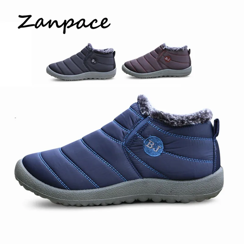 Сапоги ZANPACE женские зимние водонепроницаемые теплые плюшевые Нескользящие х/б