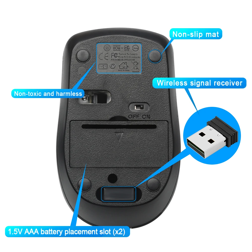Rocketek USB Беспроводная мини мышь 1600 dpi 4 кнопки эргономичный дизайн для 2,4G настольный компьютер аксессуары мыши геймер ПК