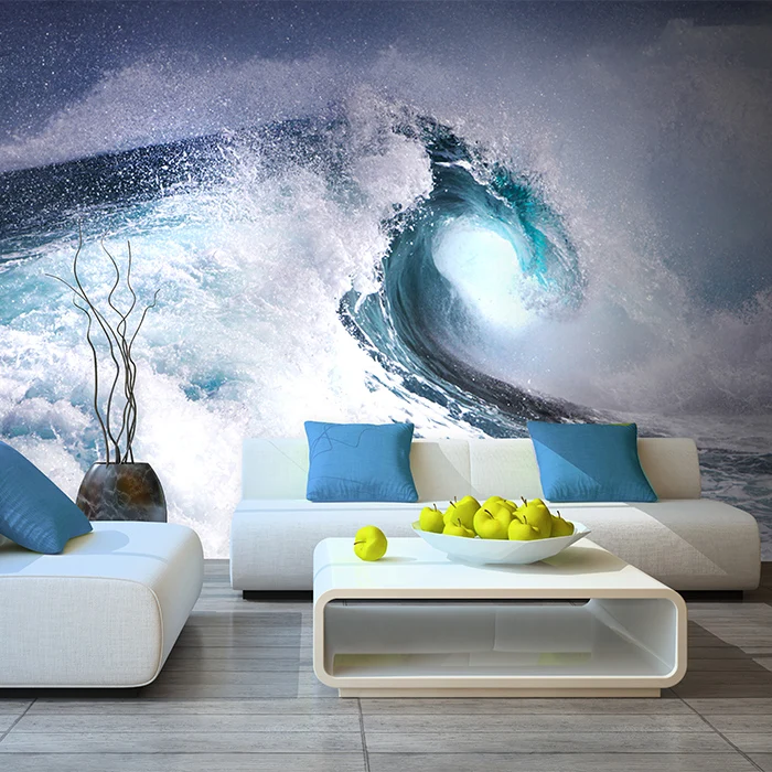 Большой mural моря гостиной 3D обои современный минималистский ТЕЛЕВИЗОР фоне