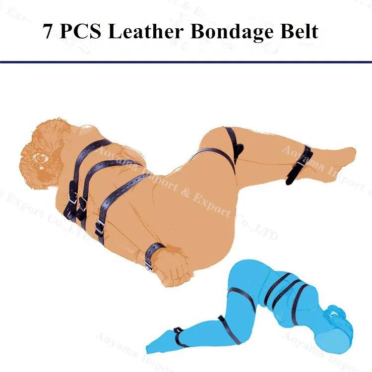Кожаные наручники для рабыни полное ограничение тела BDSM секс фетиш страпы набор универсальный взрослый эротический магазин игрушек для пары.