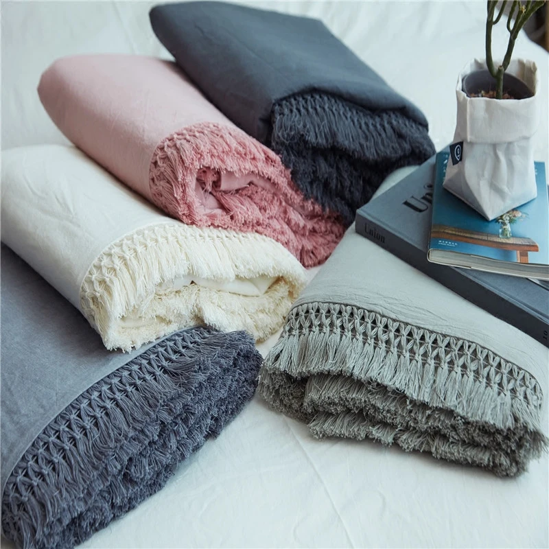 1 шт. Скандинавская потертая хлопчатобумажная искусственная наволочка