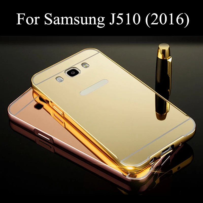 Роскошные зеркальные чехлы цвета розового золота для Samsung J5 2016 алюминиевый