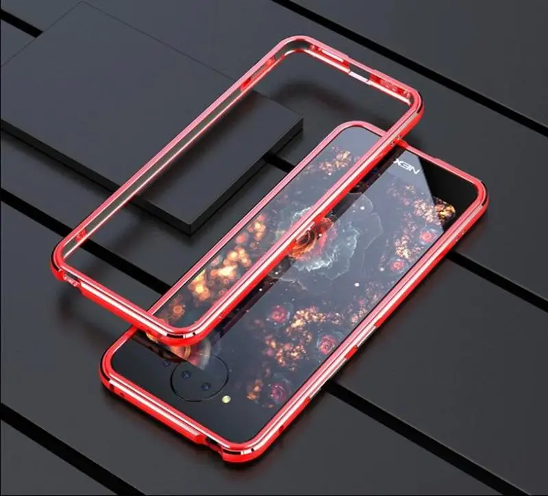 Красный Роскошный металлический каркас для чехол для vivo NEX vivo nex S чехол глянцевый алюминиевый бампер защитный чехол для vivo NEX s чехол для телефона s - Цвет: Красный