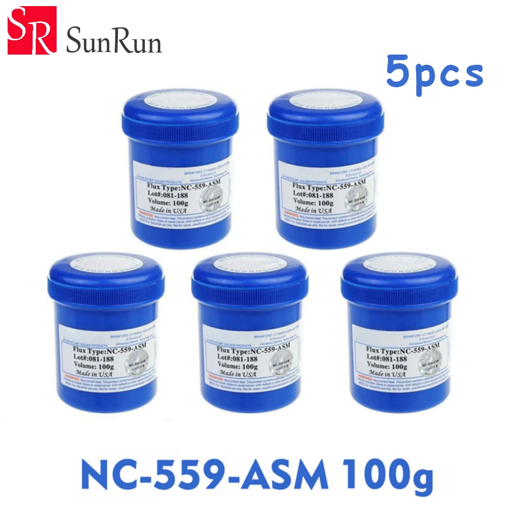 5 шт. NC 559 ASM 100g 100cc бессвинцовый припой флюсовая паста для SMT BGA паяльная сварка