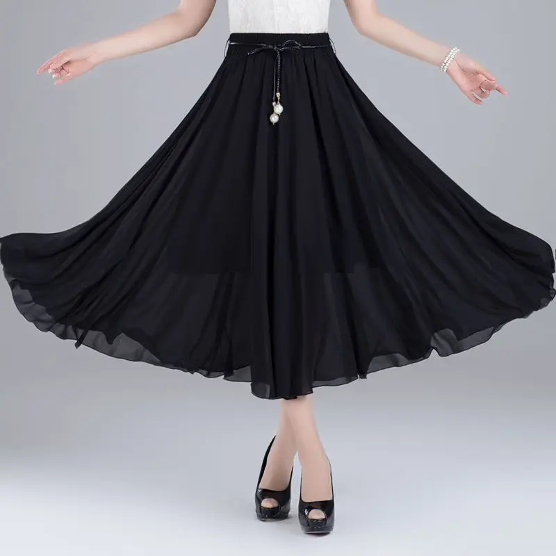 Fantasyone Мода 2017 г. Дизайн Лето Для женщин юбка шифон Винтаж длинные Юбки для