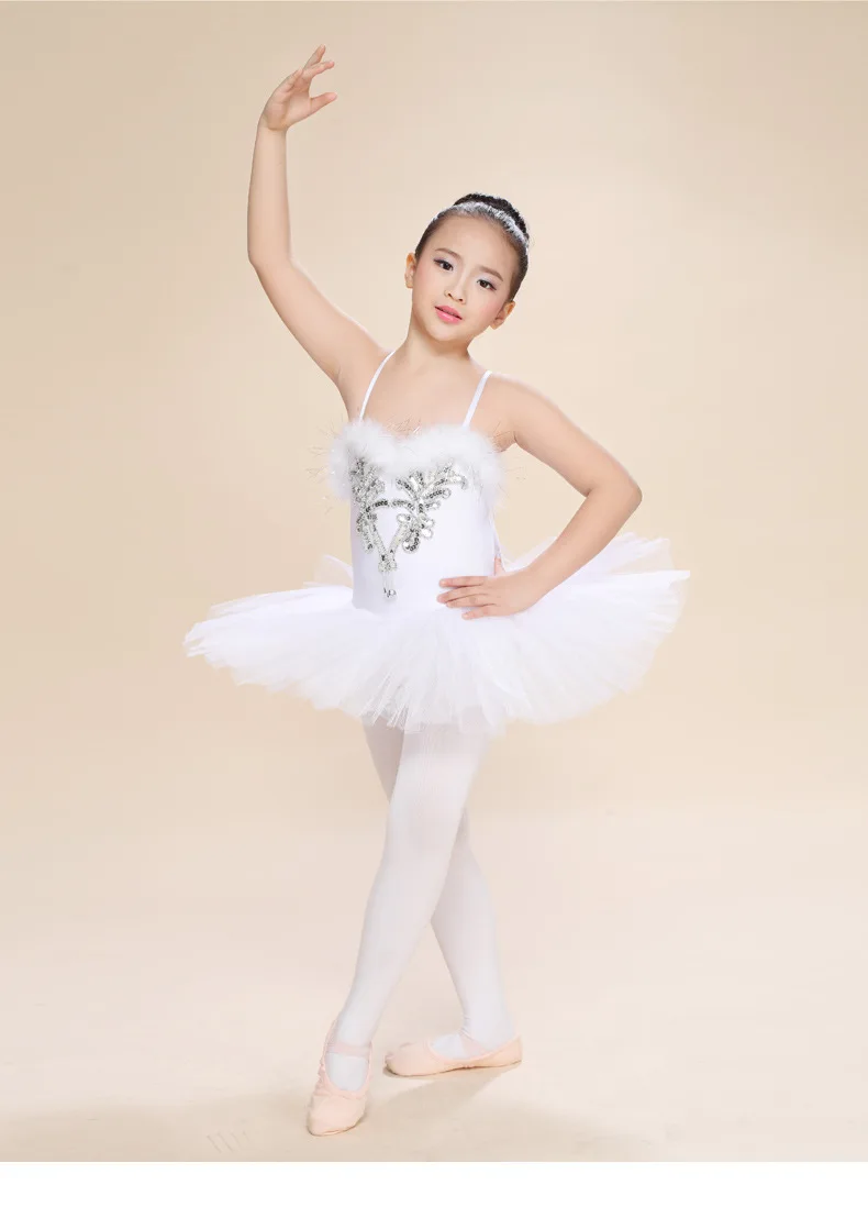 

2015 Children Elegant Classic White Swan Lake Dance Ballet Tutu Ballet Costume free shipping