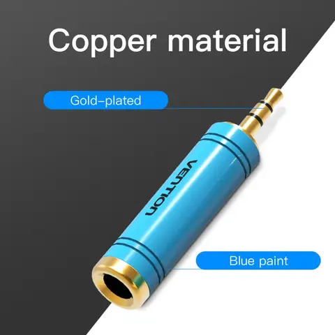 Кабель-переходник Vention 3,5 мм jack - 6,5 мм jack