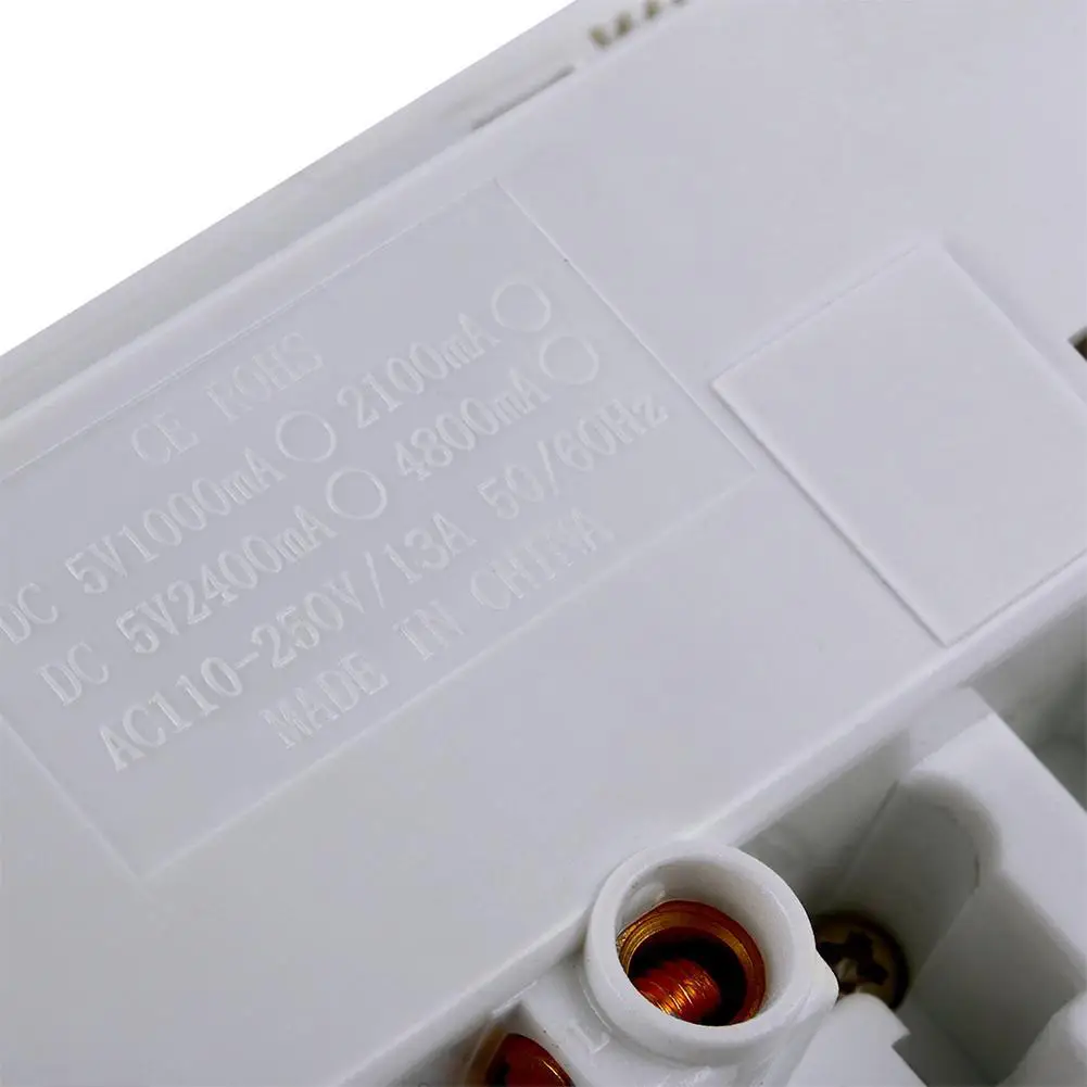 Универсальный двойной 2 USB разъем 2100mA настенный выключатель питания зарядное