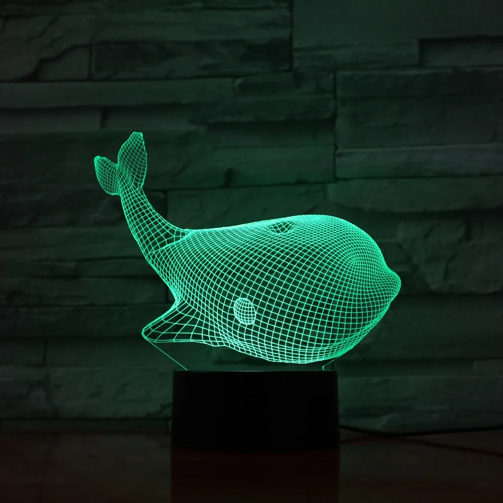 7 красочных USB КИТ 3D иллюзия Лампа для дома спальни офиса Светодиодный настольный