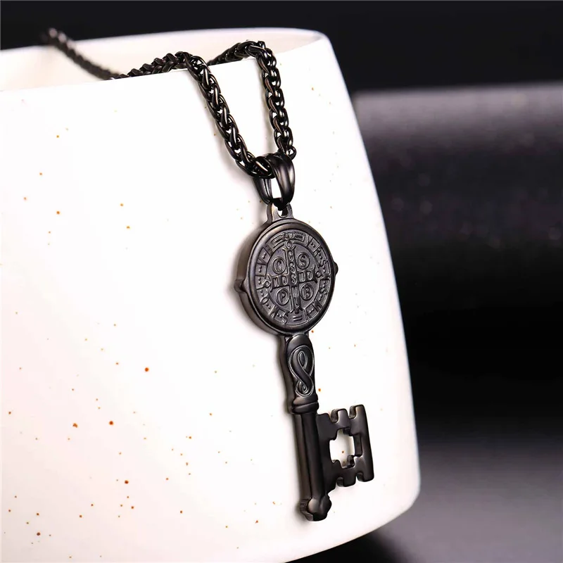 Цепочка с подвеской в виде ключа-медали Святого Бенедикта ювелирные изделия для