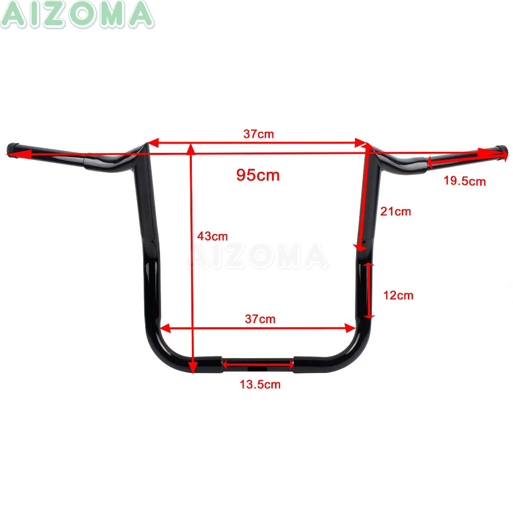 12 ''14'' 16 ''Rise Batwing обтекатель Ape руль 1 1/4" Обезьяна Баггер бар для Harley Softail Touring Road Electra Street Glide