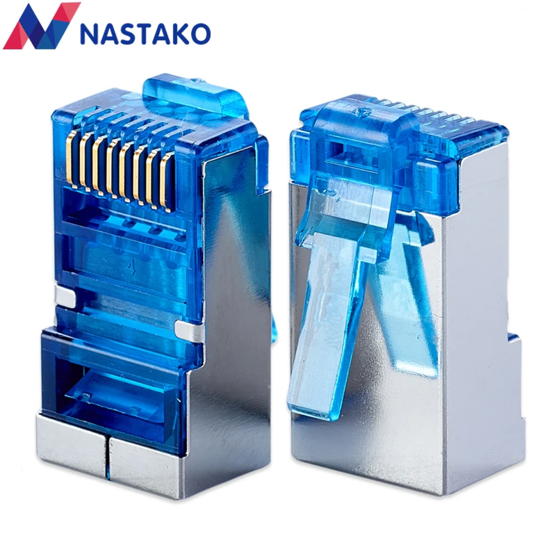 Cat5e Cat6 rj45 разъем cat6 вилки сетевой металлический экранированный модульный