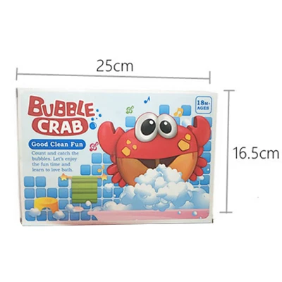 Packing Box Детская игрушка для ванны, Пузырьковые крабы, детская игрушка для воды, забавная игрушка для ванны, мыльная машина для душа, головоломка, инструмент для раннего обучения - Цвет: Packing Box