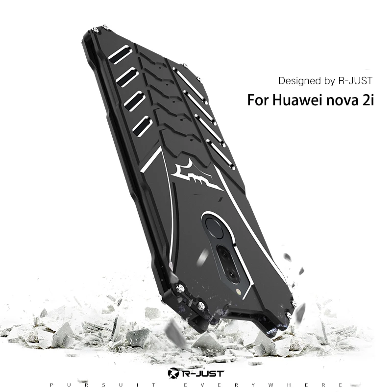 R-JUST металлический защитный алюминиевый чехол для huawei Nova 2i Fundas Coque, чехол для huawei Mate10 Lite Honor 9i Maimang 6
