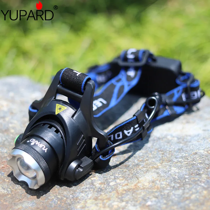 Налобный фонарь YUPARD XM L T6 светодиодный перезаряжаемый для кемпинга рыбалки 2*2200