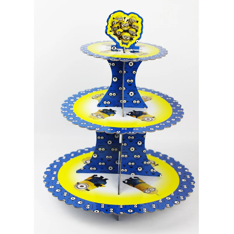 New Minions Cupcake Stand Cupcakes Shelf Holder Candy Bar Baby Shower Supplies Kids Birthday Party Decoration | Дом и сад