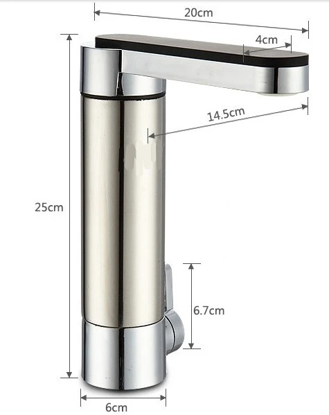 instant hot water tap electric Free shipping fast faucet heater tankless heating type 5kw kitchen cold dual-use stainless steel | Бытовая