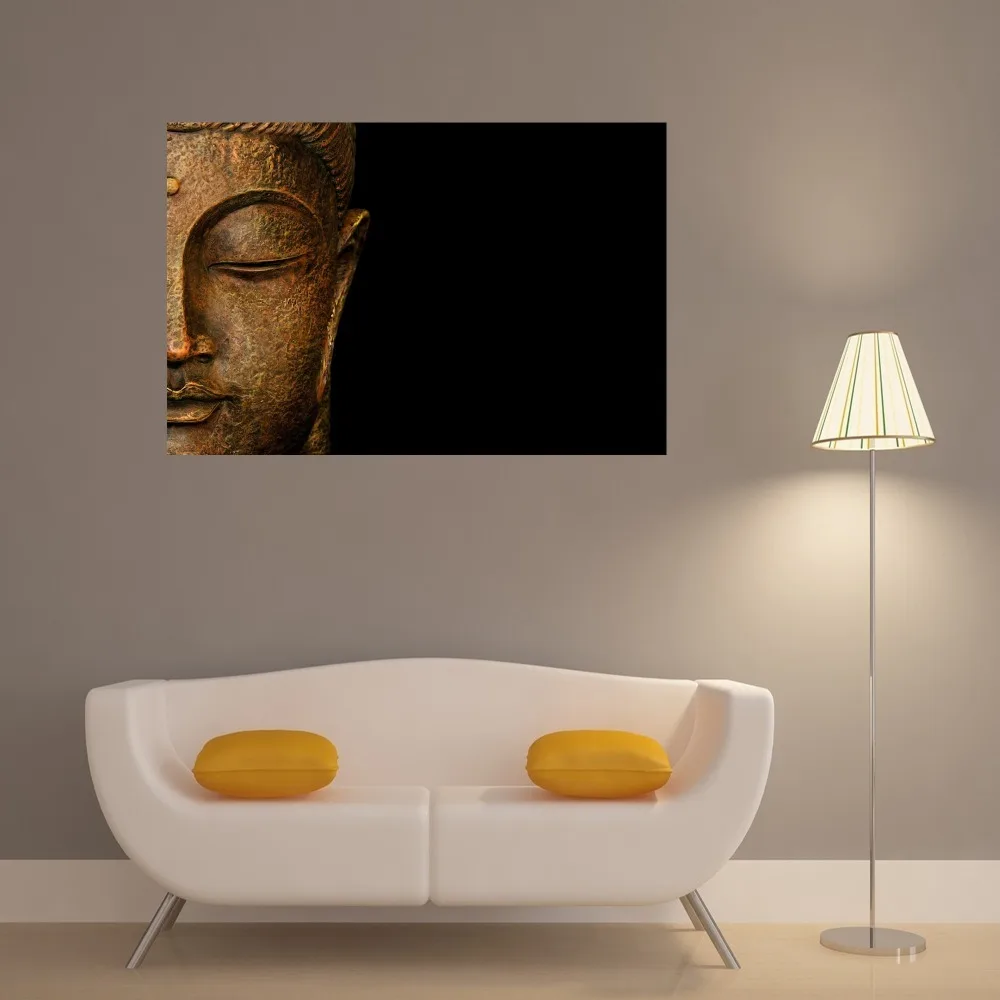 Buddha Head Vintage Retro Posters And Prints Large Canvas Art Print Painting Home Decor Modern Wall Picture | Дом и сад