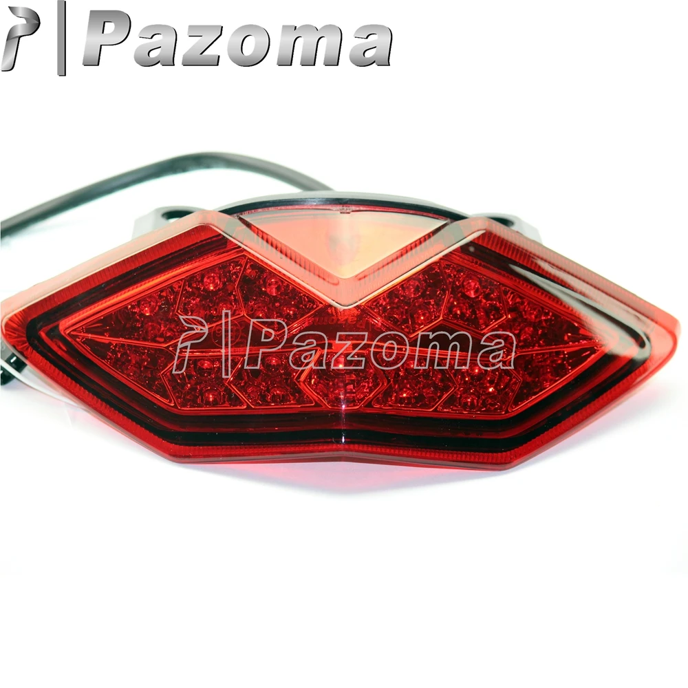 Стоп сигнал для мотоцикла красный ЕВРО светодиодный стоп Интегрированная Лампа