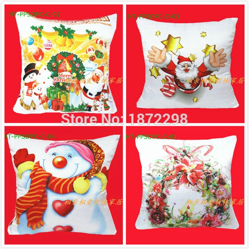 

Free Shipping 190 Types Pattern 40/45/50/55/60cm Christmas Style Peach Skin Fabric Digital Print Cushion Cover HT-PPSDPC-C