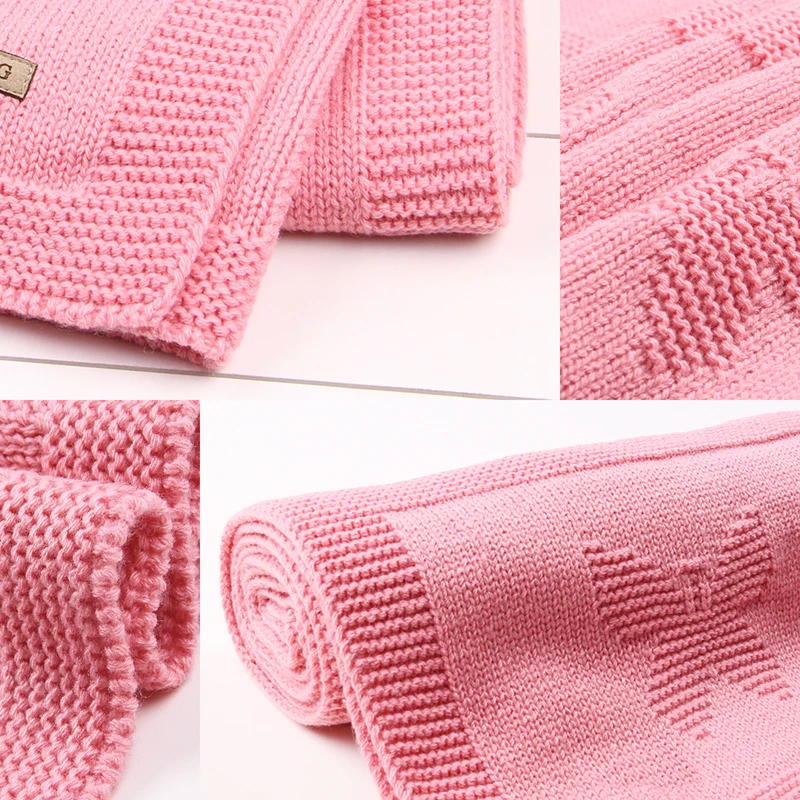 CieiK Baby Swaddle Blanket Вязаный Мягкий новорожденный Фотография Wrap Дети Малыш Цветочные
