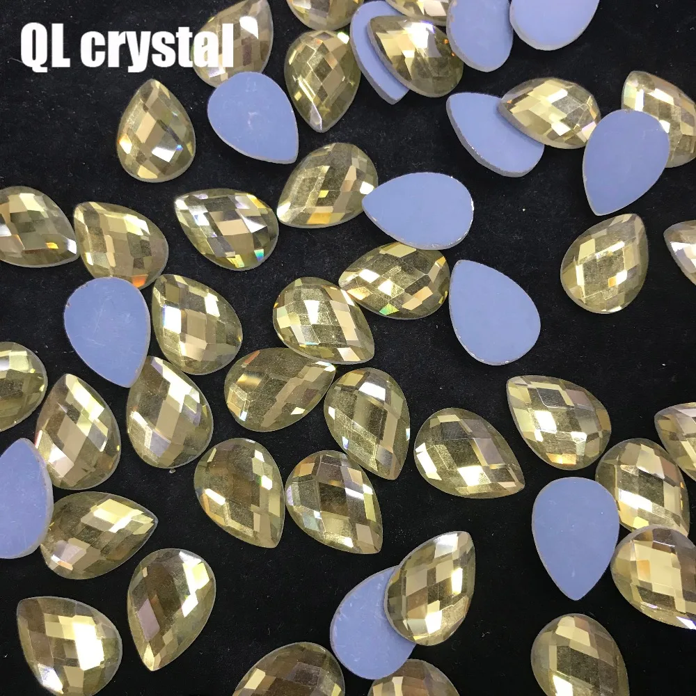 QL Кристалл 13x18 мм кристалл популярная DIY Одежда Обувные сумки клей на плоской