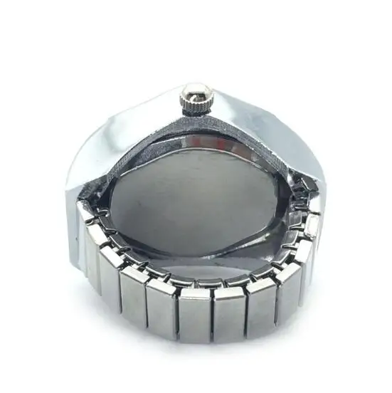 15 шт/лот Rhinestone Finger часы кольца электронные часы круглые эластичные кварцевое кольцо часы для женщин студентов подарок оптом