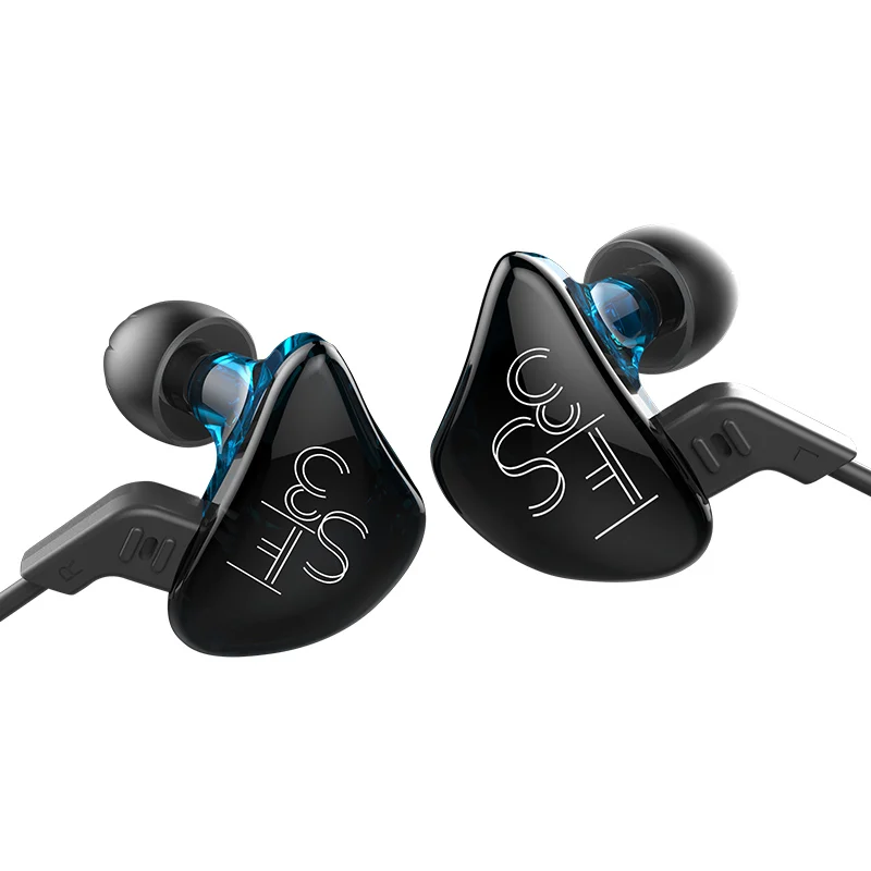 KZ ES3 1DD + 1BA Hifi спортивные наушники-вкладыши Динамический драйвер шумоподавление