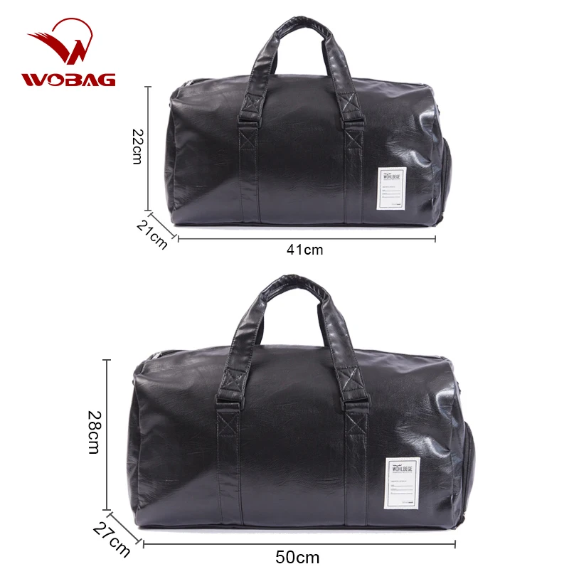 Wobag новая мода большой емкости путешествие на выходные сумка женская из искусственной кожи вещевой мешок Черная Мужская Фитнес Йога сумка