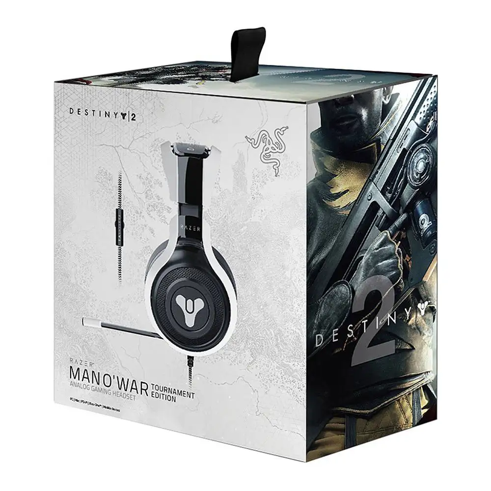 Игровая гарнитура razer Man O'War Tournament Edition Destiny 2 с микрофоном шумоизолирующая