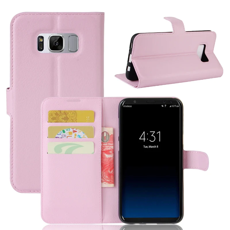 Чехол для samsung Galaxy S8 плюс кожа и силикона флип чехол с кошелек Coque