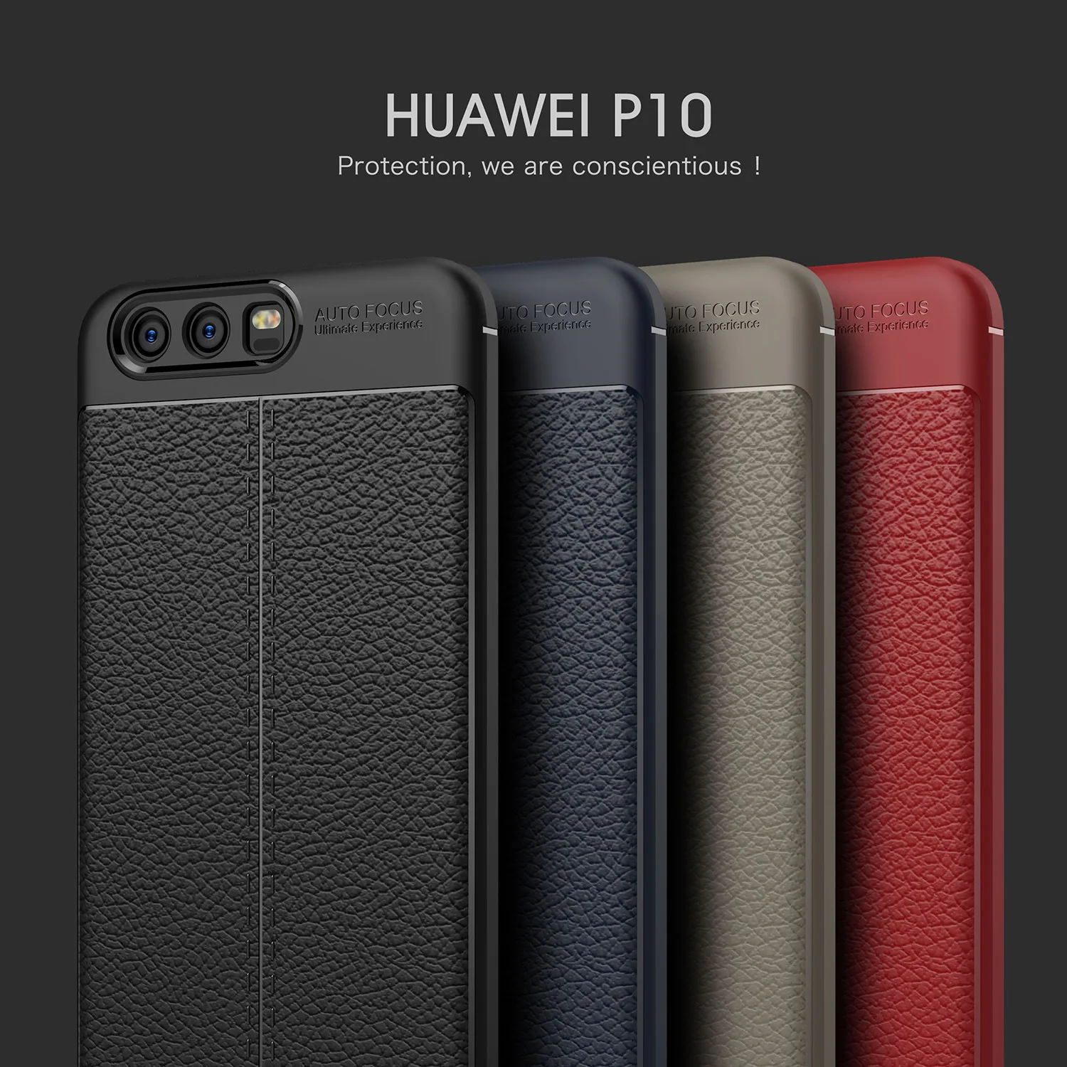 Новый Модный высококачественный мягкий кожаный чехол из ТПУ с личи для Huawei P10 5 1